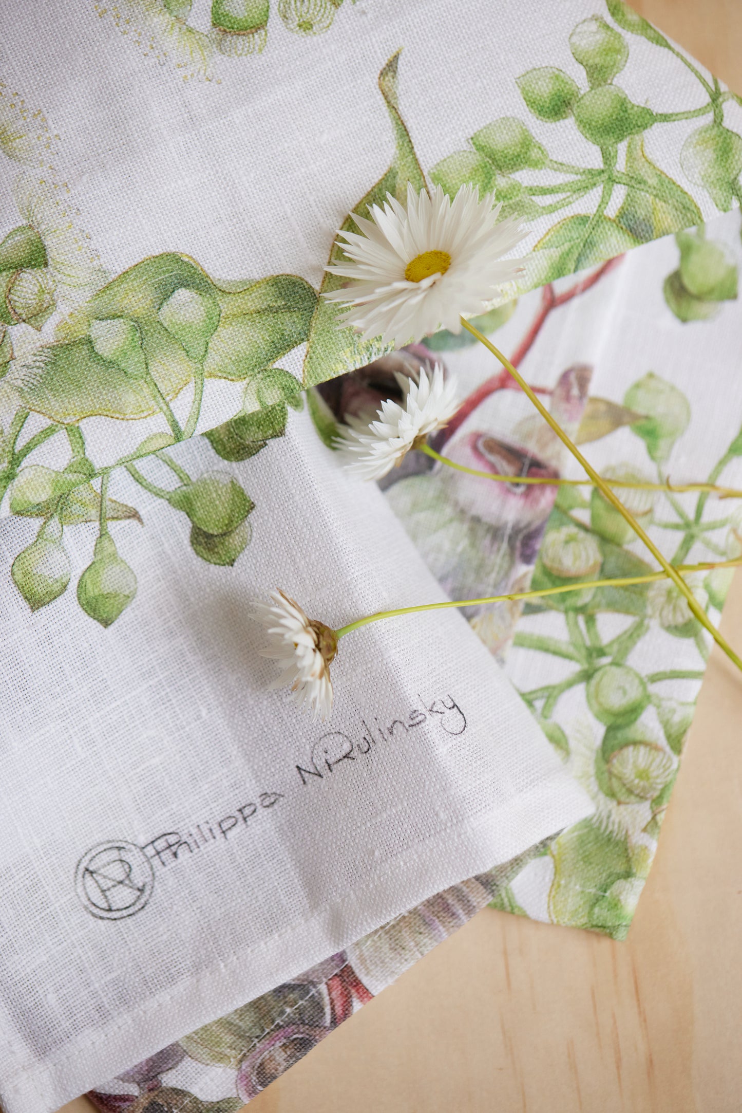 Marri Australian Botanical Linen Tea Towel