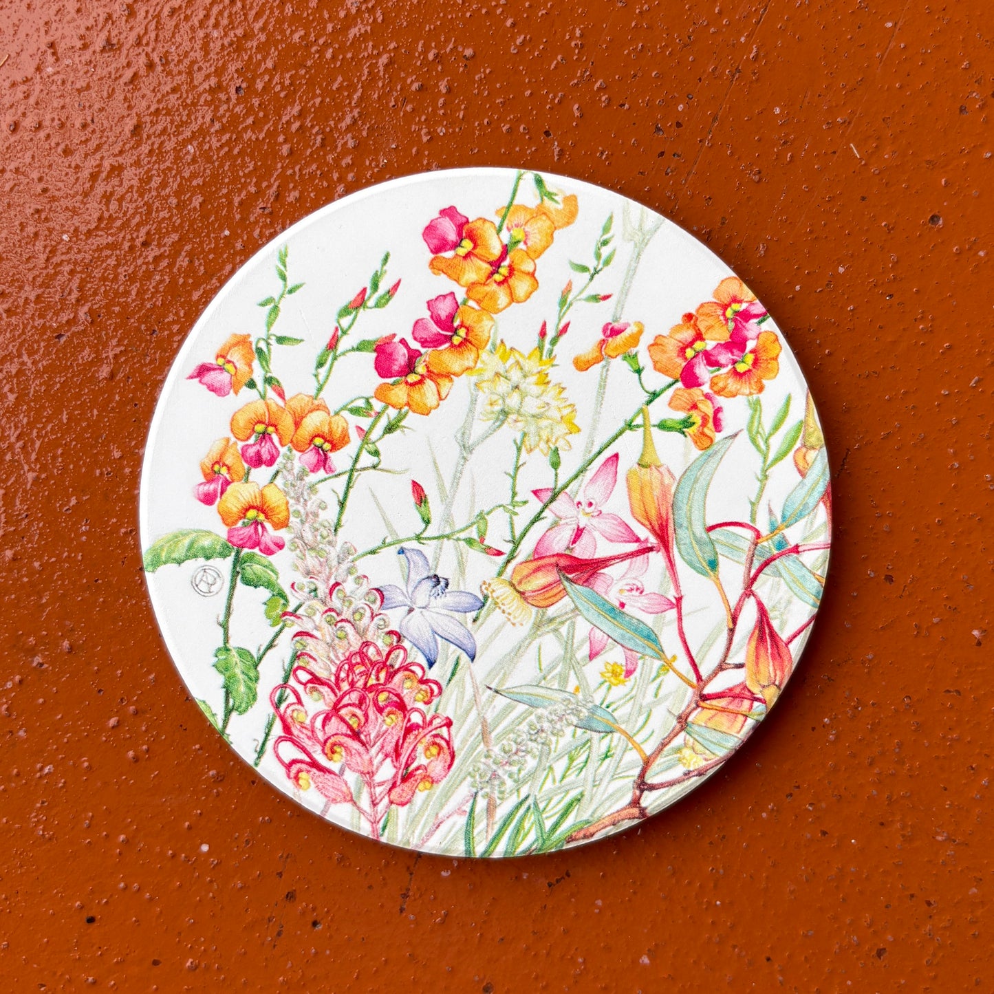 Spring Flora Botanical Art Coaster