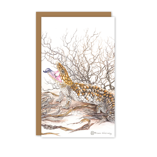 Blue-tongue Lizard Australian Wildlife Card — Small