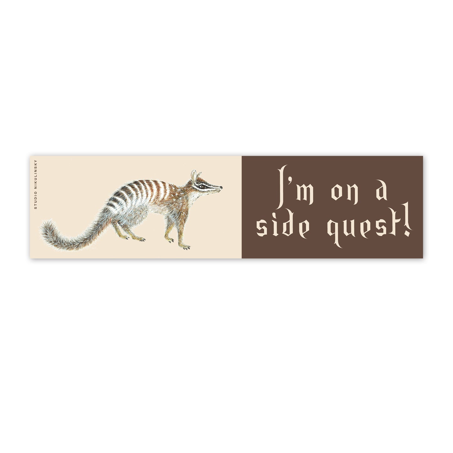 I'm on a Side Quest! Numbat Bumper Sticker