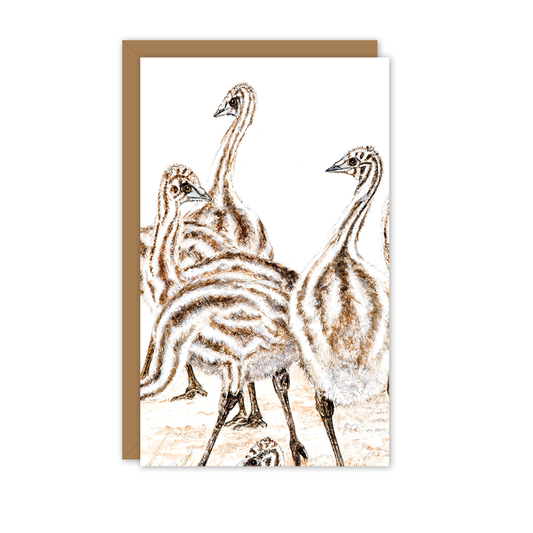 Small Card: Emu Chicks