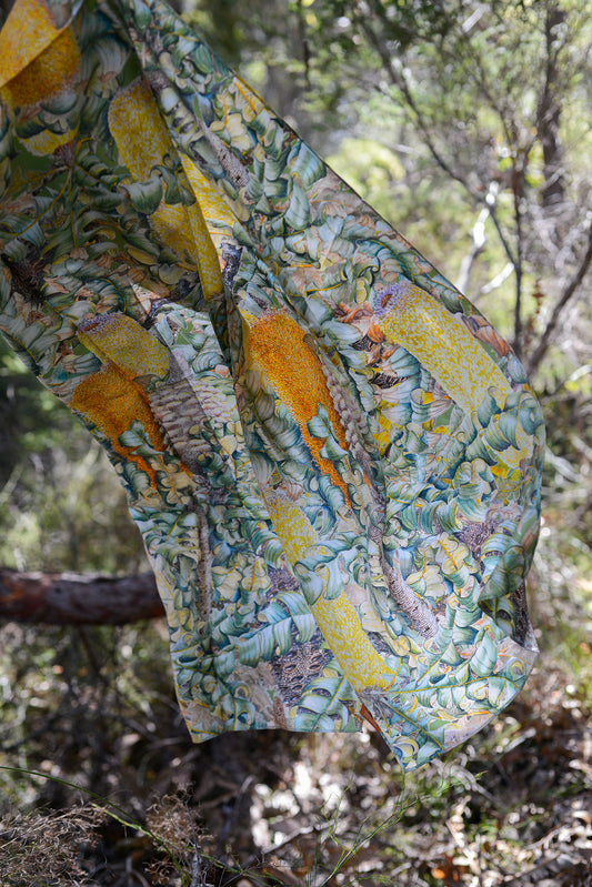 Silk Scarf: Bull Banksia