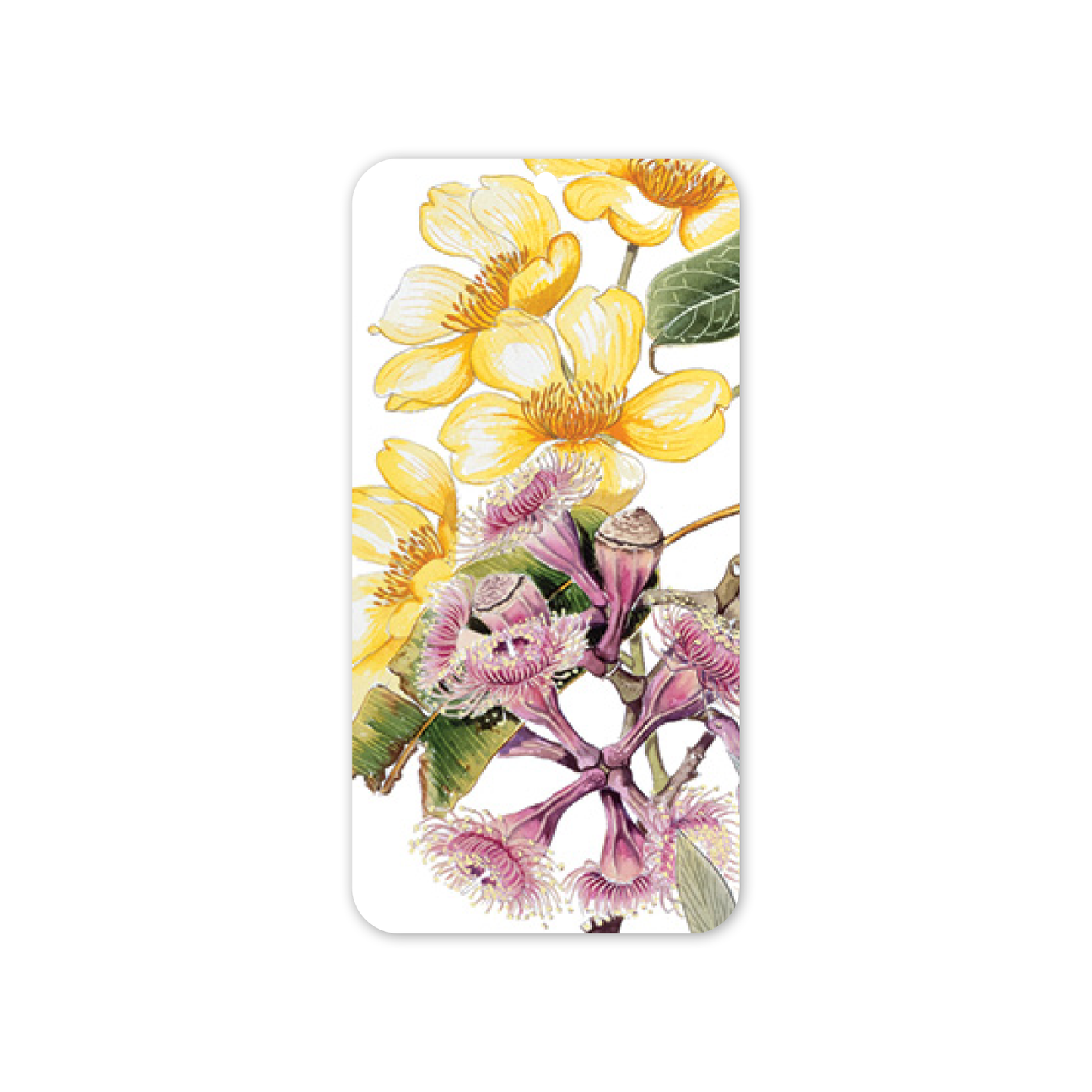 Yellow blossom Australian Botanical Rectangle Gift Tag Pack