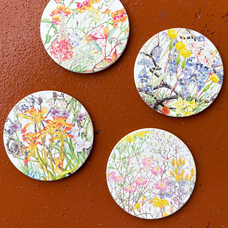 Australian Botanical Art Coasters