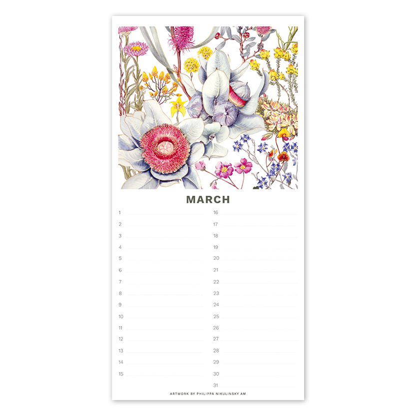 Perpetual Calendar - Australian Flora