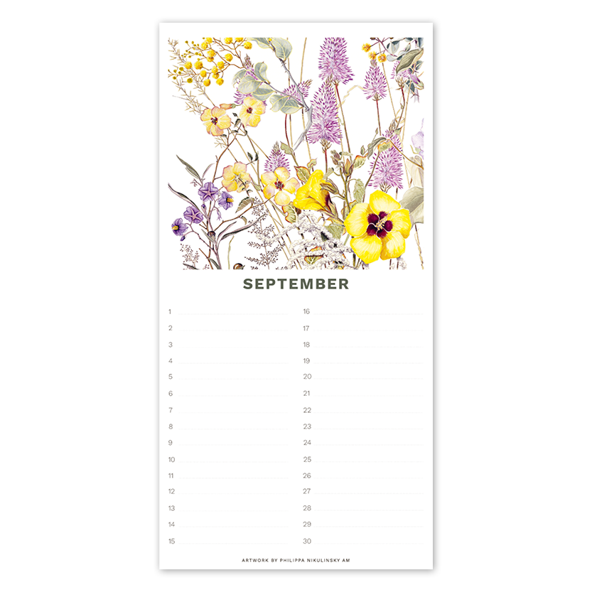 Perpetual Calendar - Australian Flora