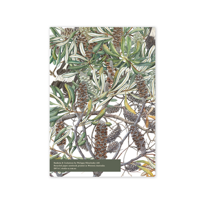 Banksia and Cockatoos A5 Notebook – Unlined