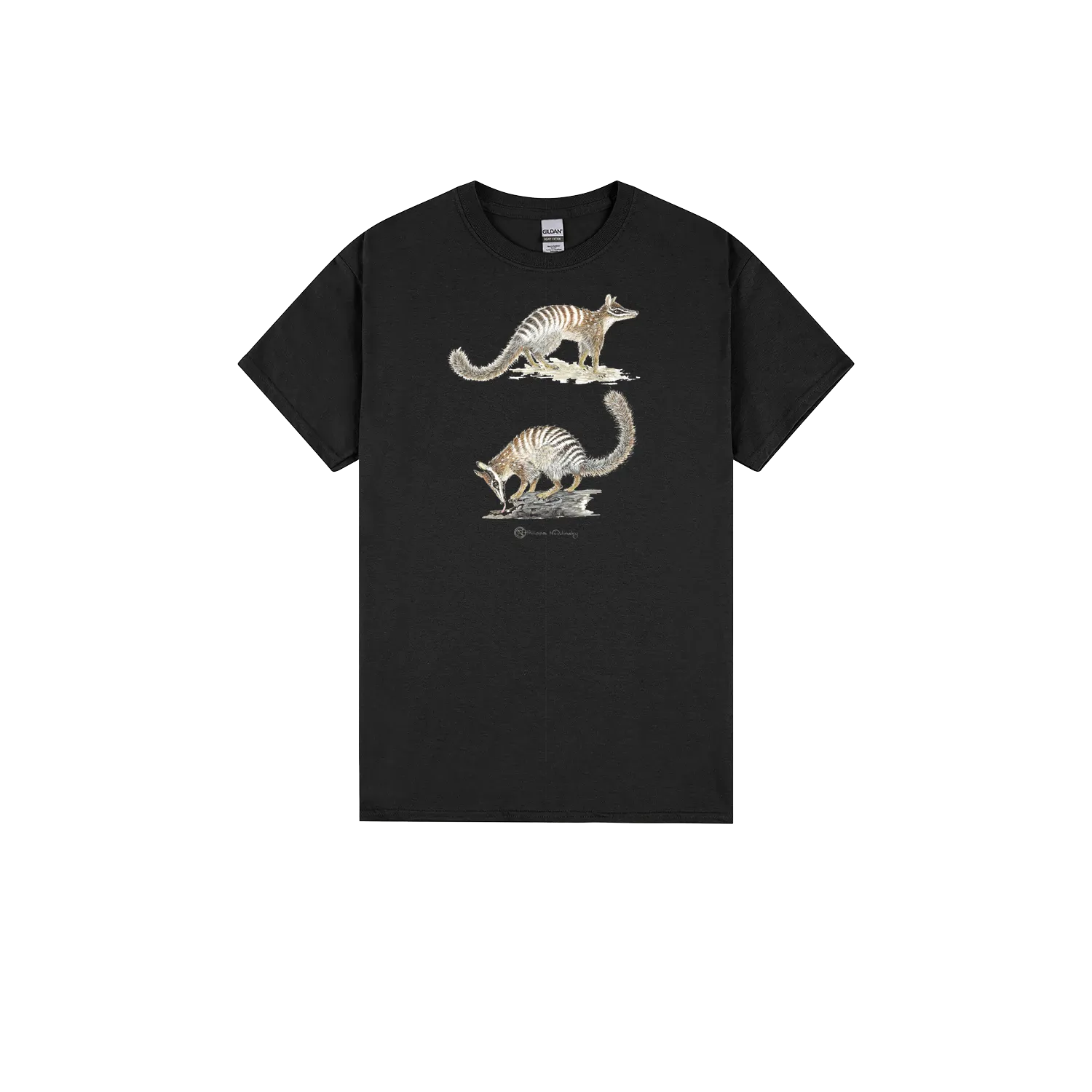 Black front flat lay