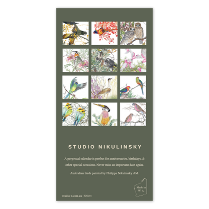 Perpetual Calendar - Australian Birds