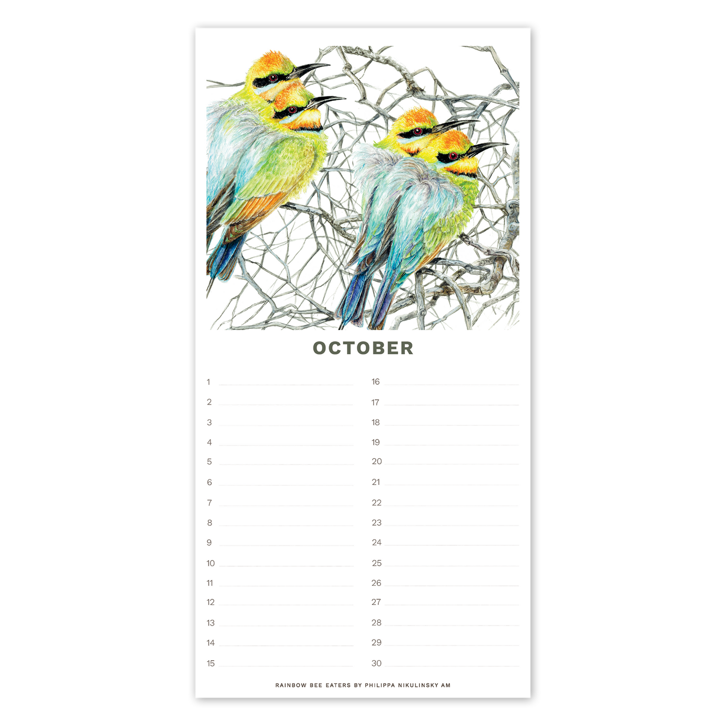 Perpetual Calendar - Australian Birds