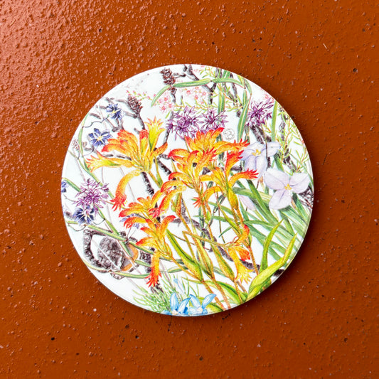 After the Burn - Catspaw Botanical Art Coaster