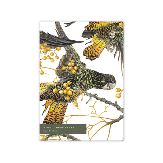 A5 Notebook: Red tailed black cockatoos