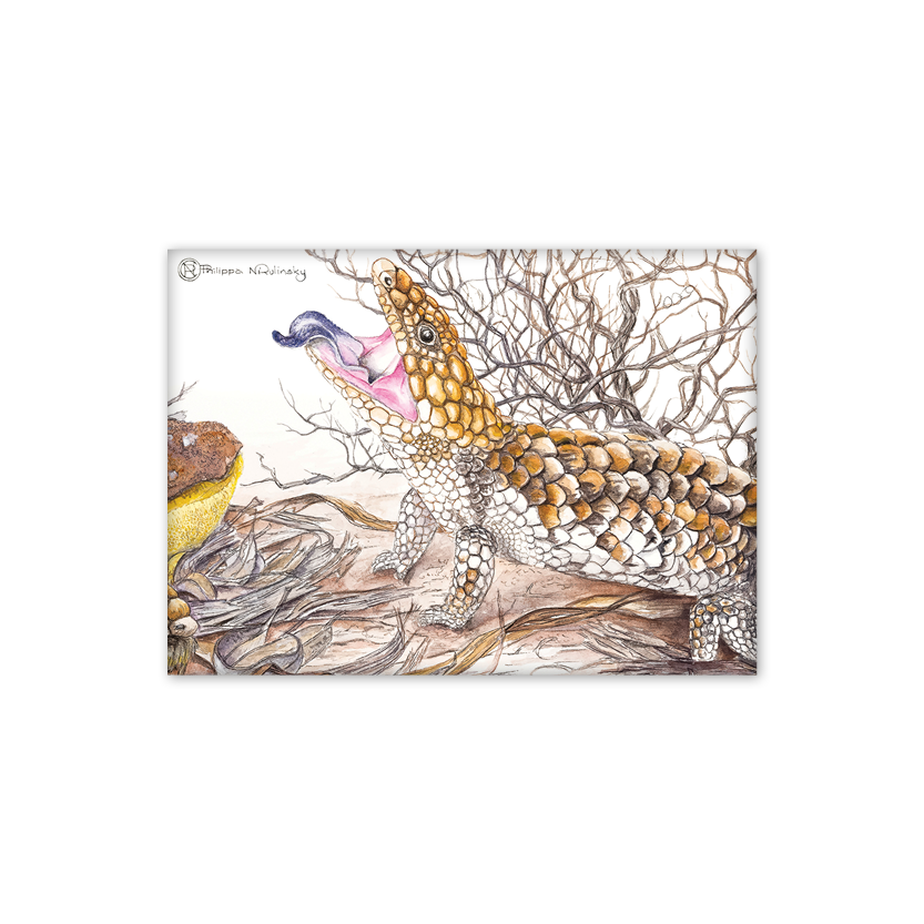 Blue Tongue Lizard Australian Wildlife Fridge Magnet