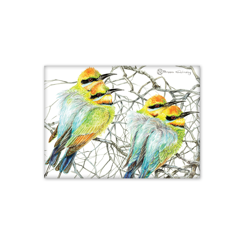 Rainbow Bee Eaters Australian Wildlife Magnet