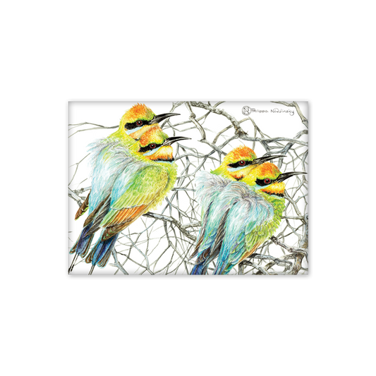 Rainbow Bee Eaters Australian Wildlife Magnet