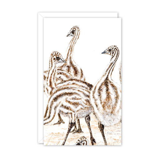 Small Card: Emu Chicks
