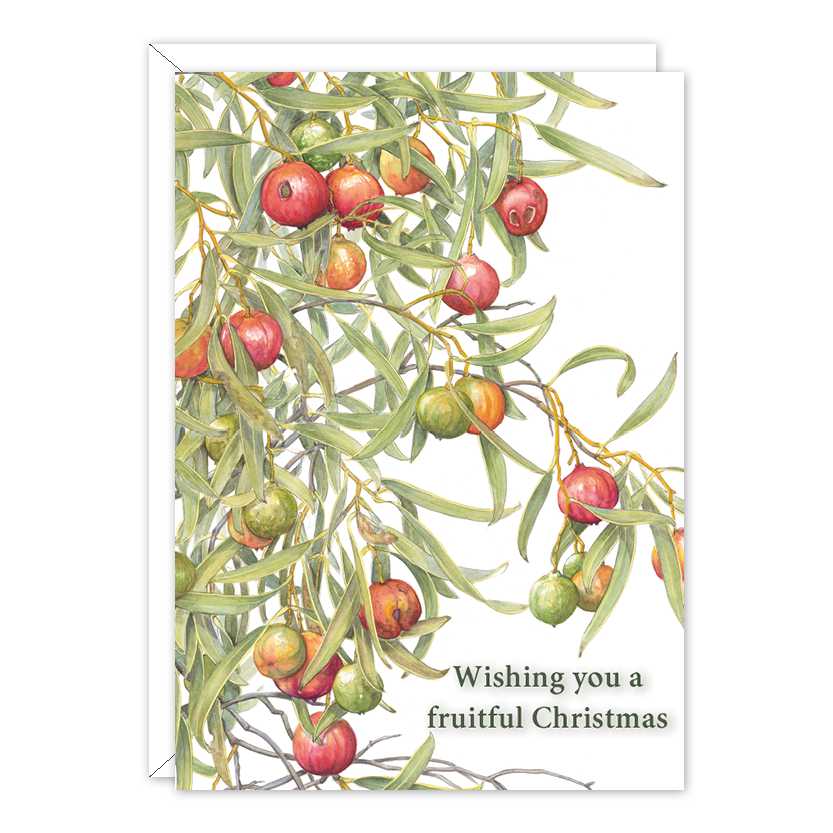Quandong Christmas Australian Botanical Christmas Card — A6