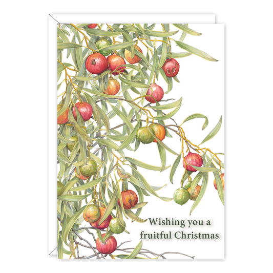 Quandong Christmas Australian Botanical Christmas Card — A6