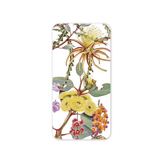 Rectangle Gift Tag: Eucalyptus & pea flowers