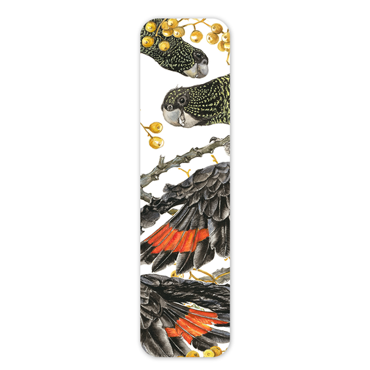 Bookmark: Red-tailed black cockatoos