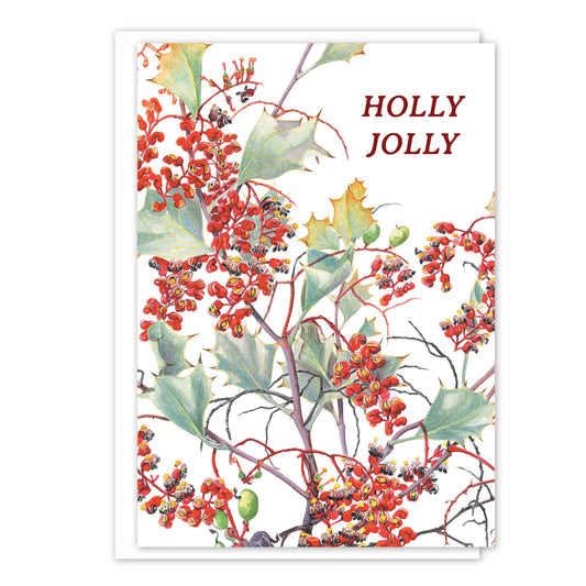 A6 Card: Holly Grevillea - Holly Jolly