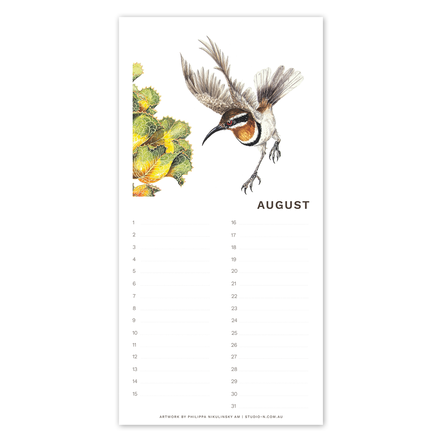 Perpetual Calendar - Australian Fauna