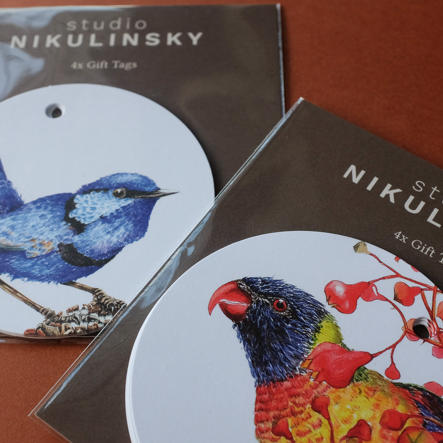 Circle Gift Tag Pack: Fairy Wren